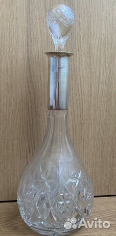 Графин штоф хрустальный серебро Европа