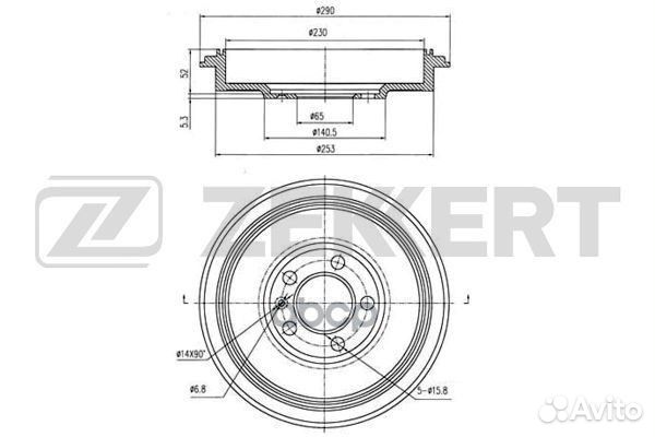 Барабан торм. задн. Skoda Octavia (1U 1Z ) 96