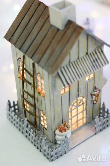 Домик миниатюра светильник, Скоро весна