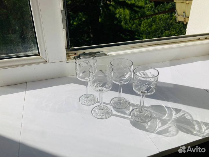 Хрустальные рюмки на ножке СССР