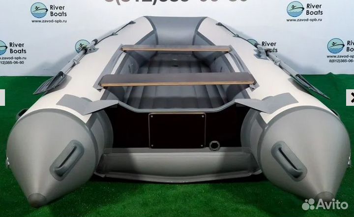 Лодка пвх RiverBoats RB — 350 (нднд) Серо-черная