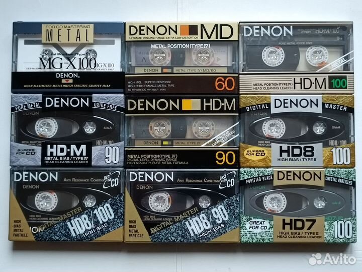 Аудиокассеты новые запечатанные denon