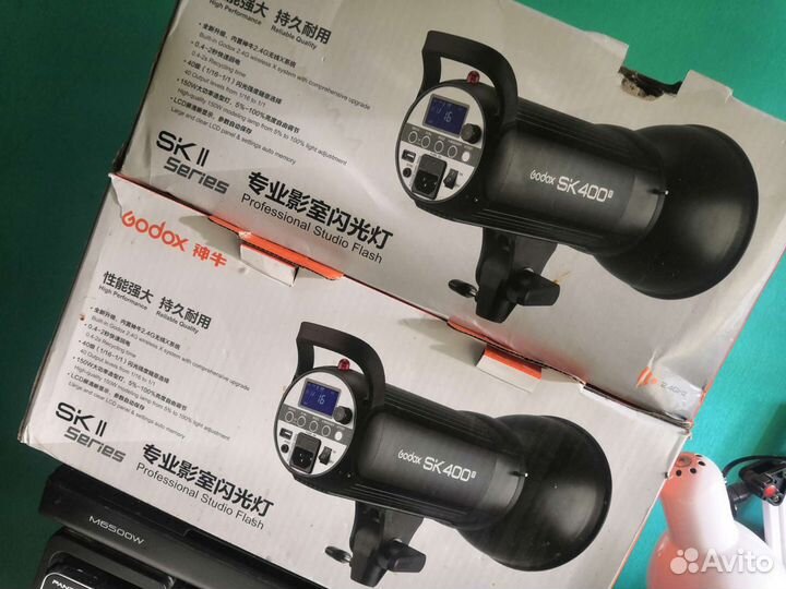 Вспышка студийная godox sk400 II, свет для студии