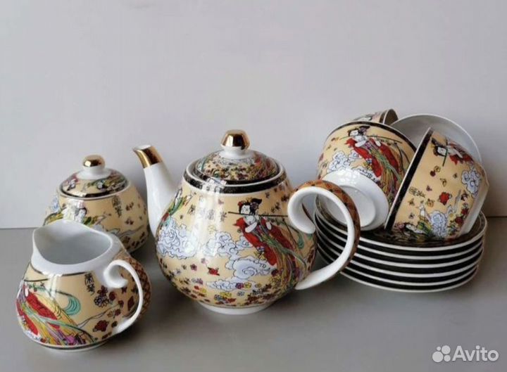 Чайный сервиз в восточном стиле новый на 4 персоны