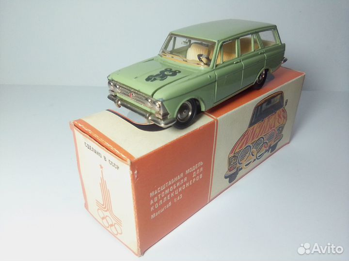 Москвич-426 цвет фисташка, медведь олимпиец 1:43