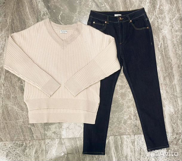 Джинсы свитер brunello Cucinelli