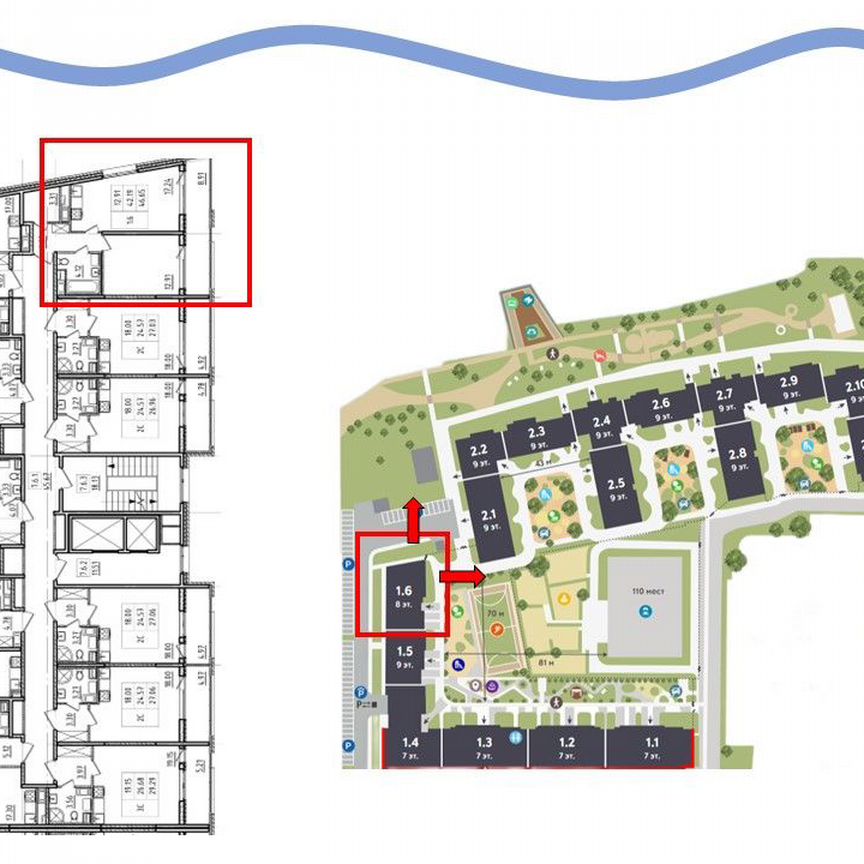 1-к. квартира, 42,2 м², 7/8 эт.