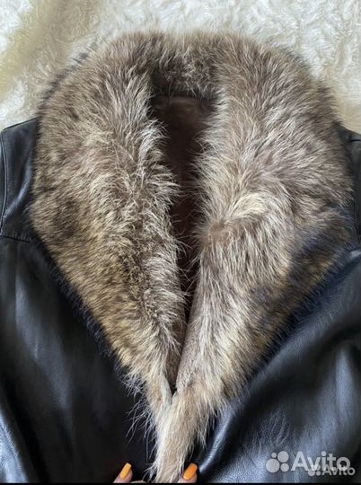 Дубленка мужска с мехом кожаная