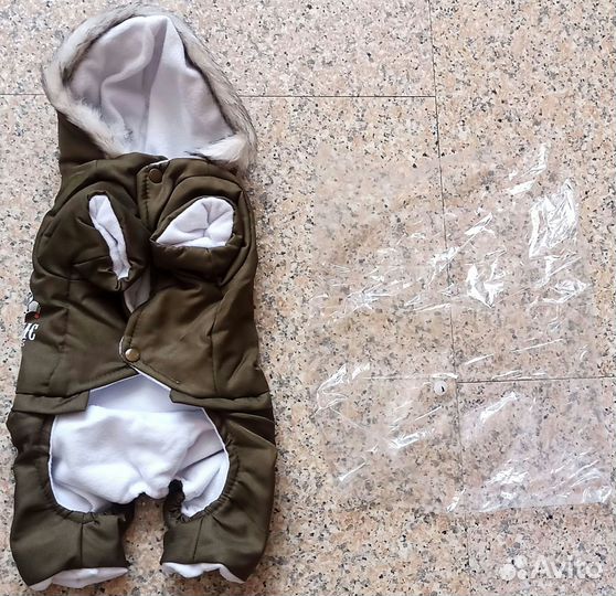 Зимняя куртка с капюшоном для йорка/мелких собак