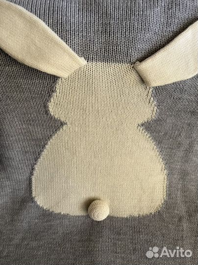 Плед вязаный Apero Knit «Зайка», 75х120, оригинал