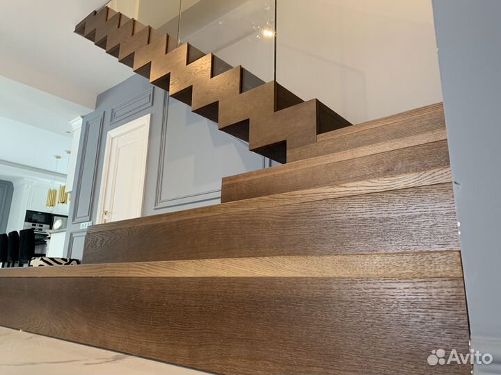 Лестницы из металла и обшивка деревом