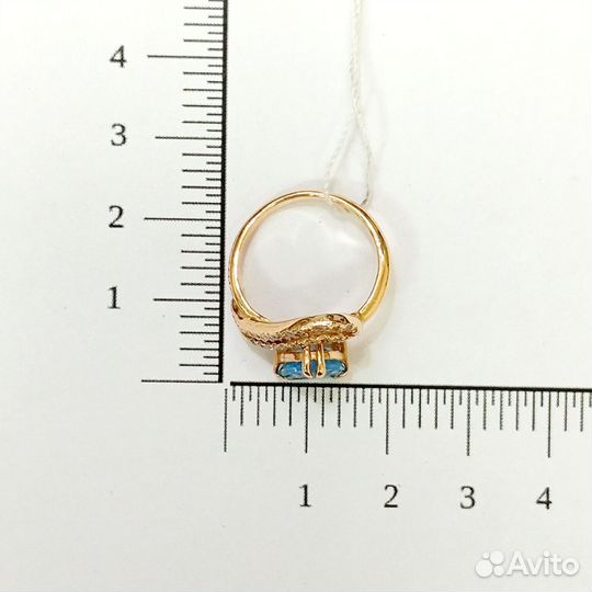 Золотое кольцо с фианитом 16,5 р-р