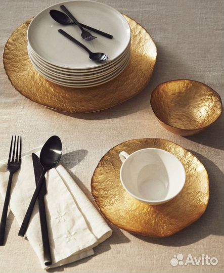 Zara Home набор посуды золотистого цвета