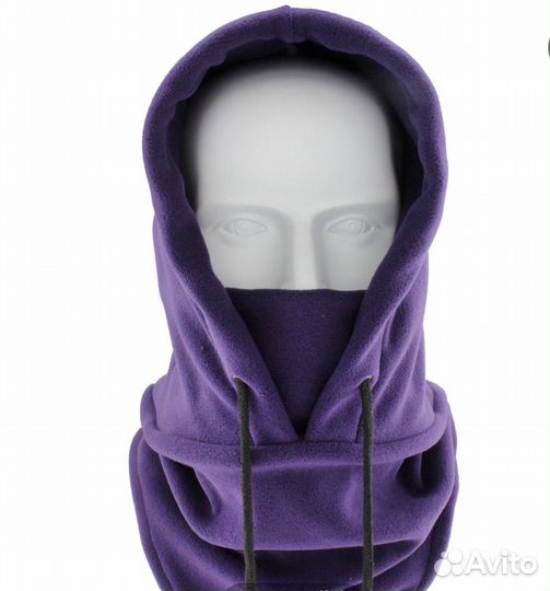 Балаклава флисовая, зимняя капюшон капор