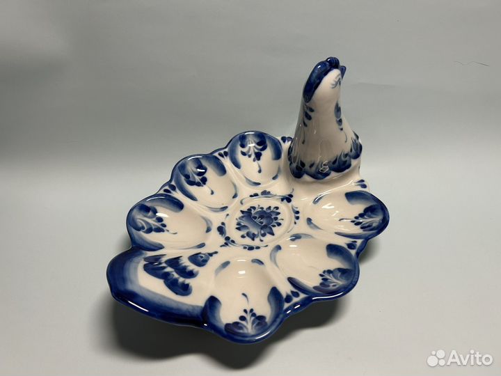 Посуда гжель пасхальная подставка для яиц