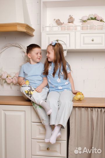 Пасхальная фотосессия с утятами и кроликом