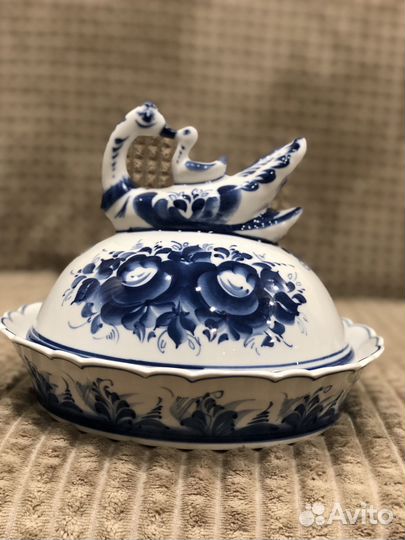 Гжель фарфор Утятница