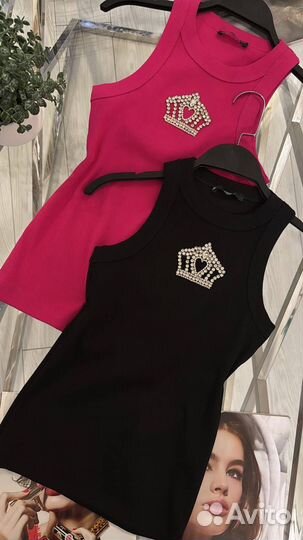 Турецкая майка с декором из камешек