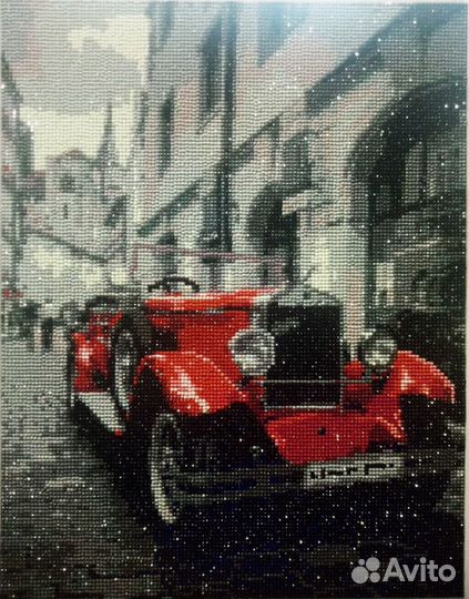 Картина бисером готовая (ретро авто)