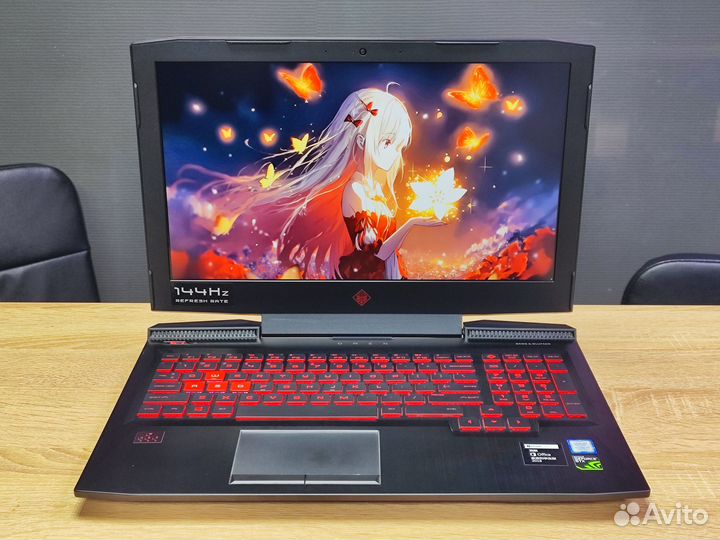 Игровой HP Omen i7-7700HQ GTX1050Ti 144Гц 16гб озу