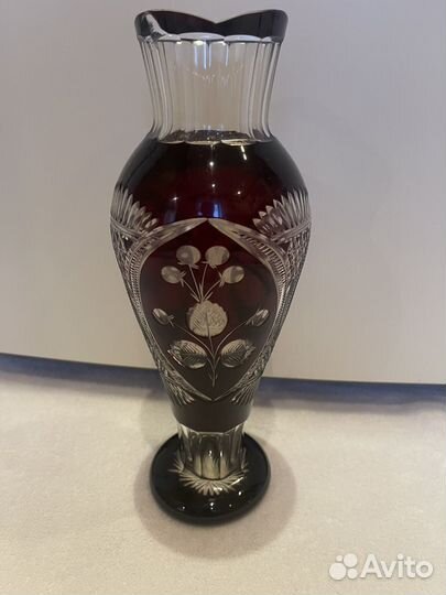 Ваза марганцевое стекло СССР