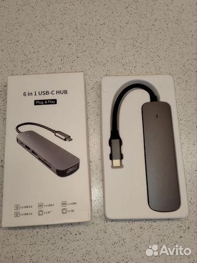 Переходник для MacBook 4, 5 и 6 USB hub новые