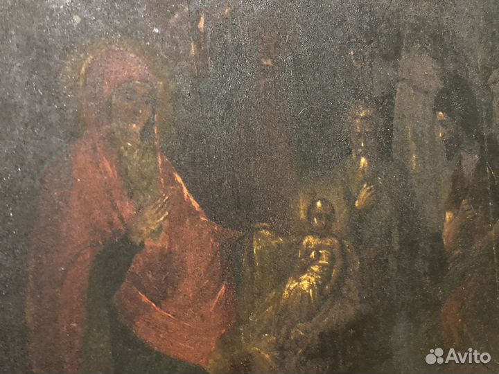 Икона редкая 19 век Рождесво Богорожицы