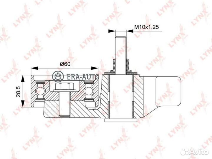 Lynxauto PB-1252 деталь Ролик натяжителя ремня грм