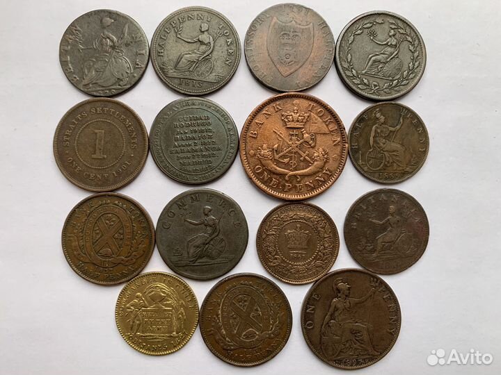 Монеты.-8 Старая Англия.Канада