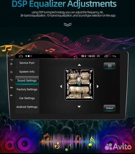 Магнитола 2 din android 10 дюймов 2/32