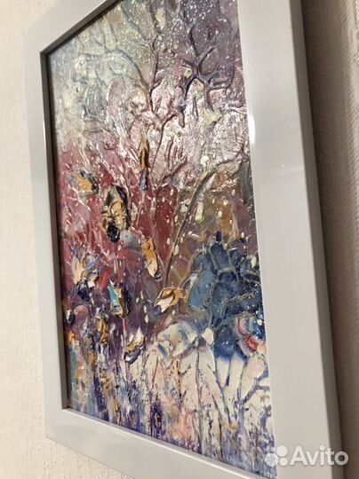 Живопись, Картина 30х20 (акрил, масло), абстракция