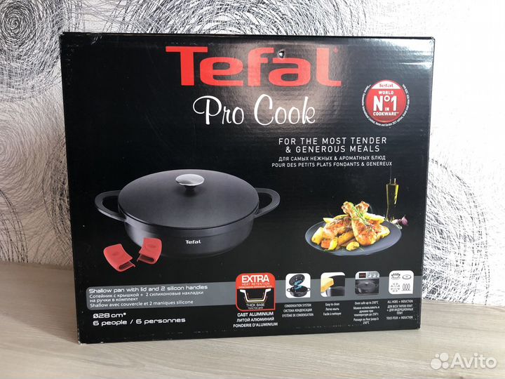 Сотейник Tefal Pro Cook 28 см с крышкой