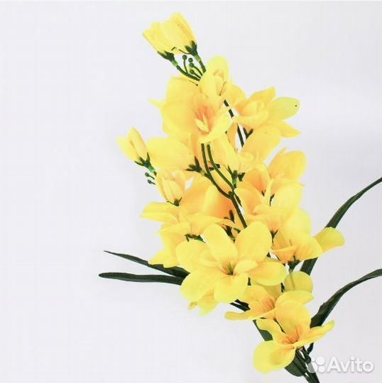 Крокусы искусственные, жёлтые, ветка 55 см., набор