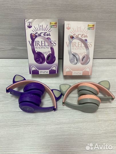 Беспроводные наушники с кошачьими ушками