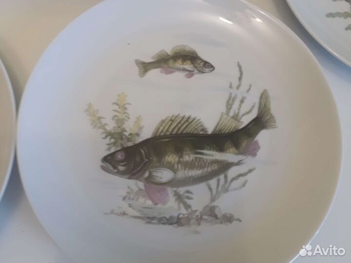 Набор тарелок Рыбы,гдр,Kahla
