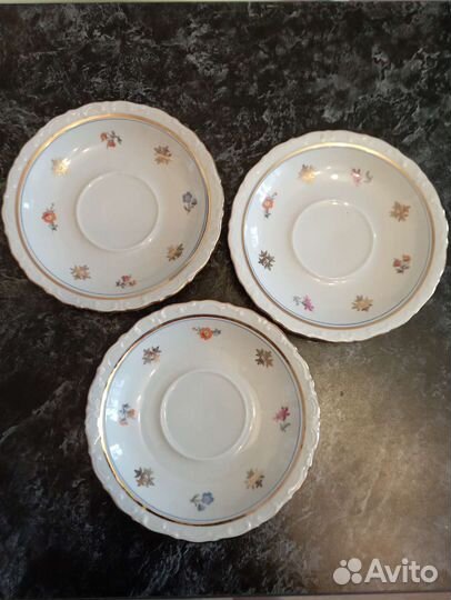 Блюдца от сервиза кахла гдр чертополох