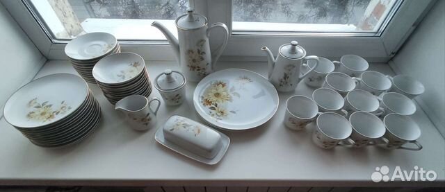 Чайный сервиз на 12 персон rose china. Япония