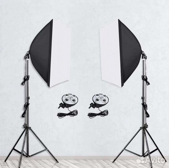 Комплект софтбоксов постоянного света на 4 лампы