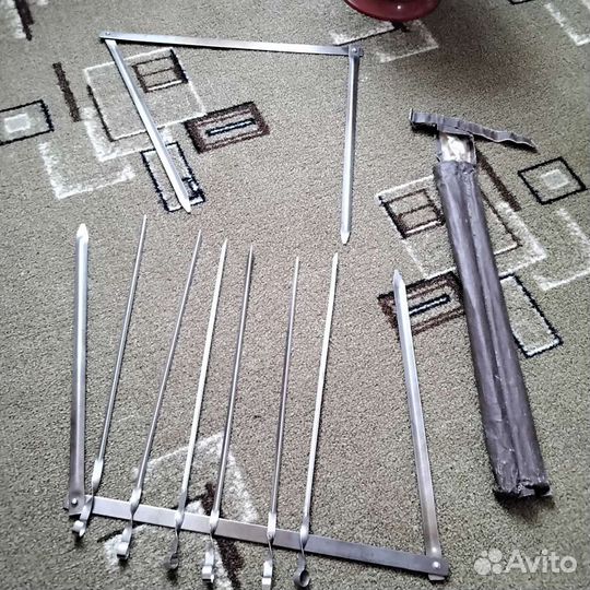 Шампура из нержавейки и подставки под них