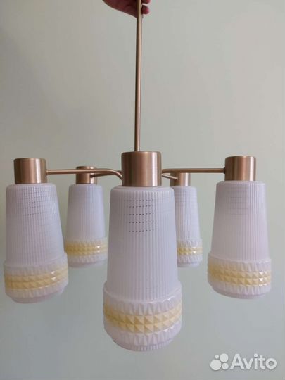 Люстра на 5 светоточек гдр