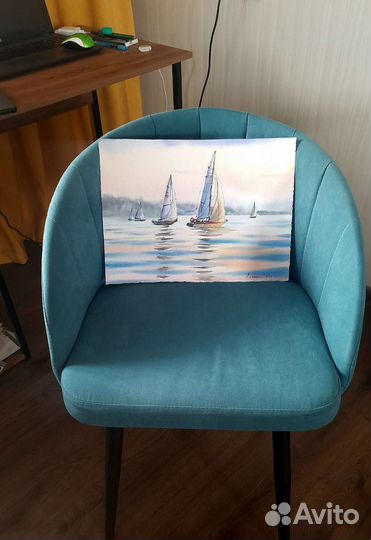 Картина морской пейзаж акварелью от художника