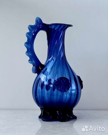Кувшин цветное стекло СССР