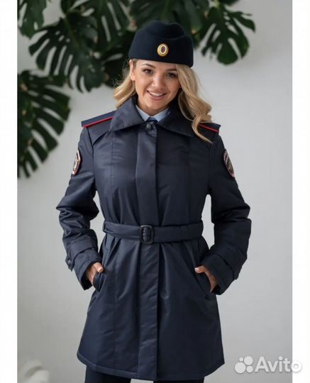 Плащ женский утеплённый полиция мвд