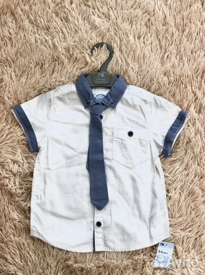 Рубашка новая, белая, Mothercare 104