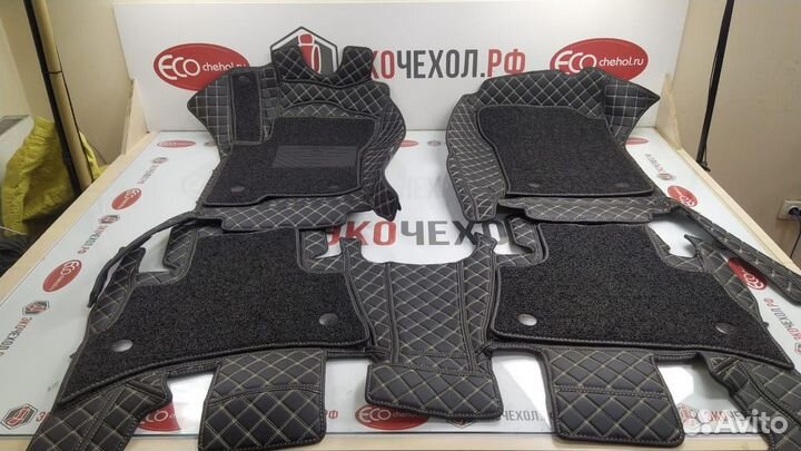 3D Коврики Mercedes ML W163 Экокожа Салон Багажник