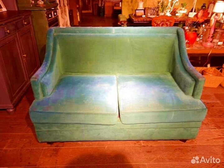 Диван велюр бирюзовый