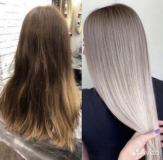 Сложное окрашивание волос/Кератин/Стрижки