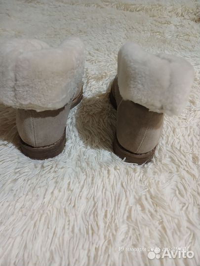 Женские полуботинки натуральная замша,мех