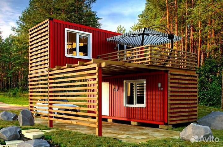 Модульный каркасный дом на металлическом каркасе