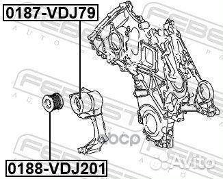 Ролик toyota cruiser 200 07- натяжной 0187VDJ79